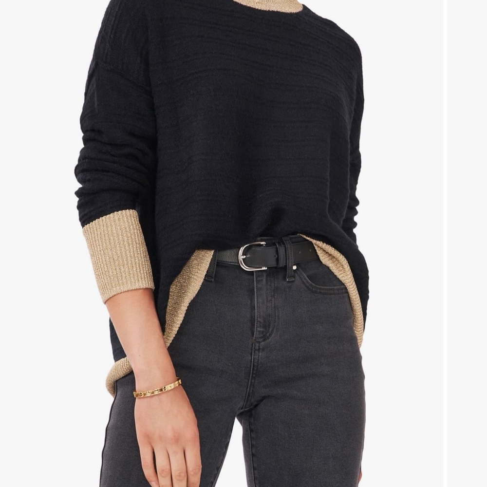 Vince Camuto Black Crew Neck Sweater